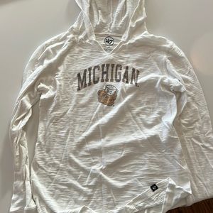 University of Michigan long sleeve hooded tee